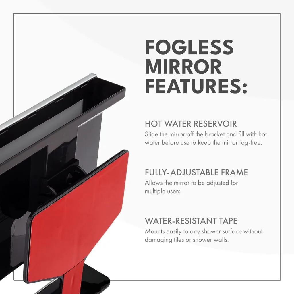 Fogless Shower Mirror Features