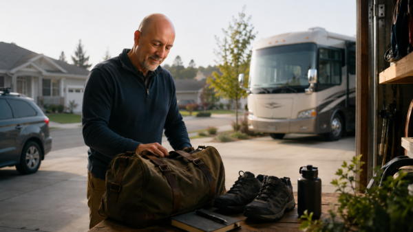 Person Preparing For Travel And Life Changes During The 10 Years Before Retirement.