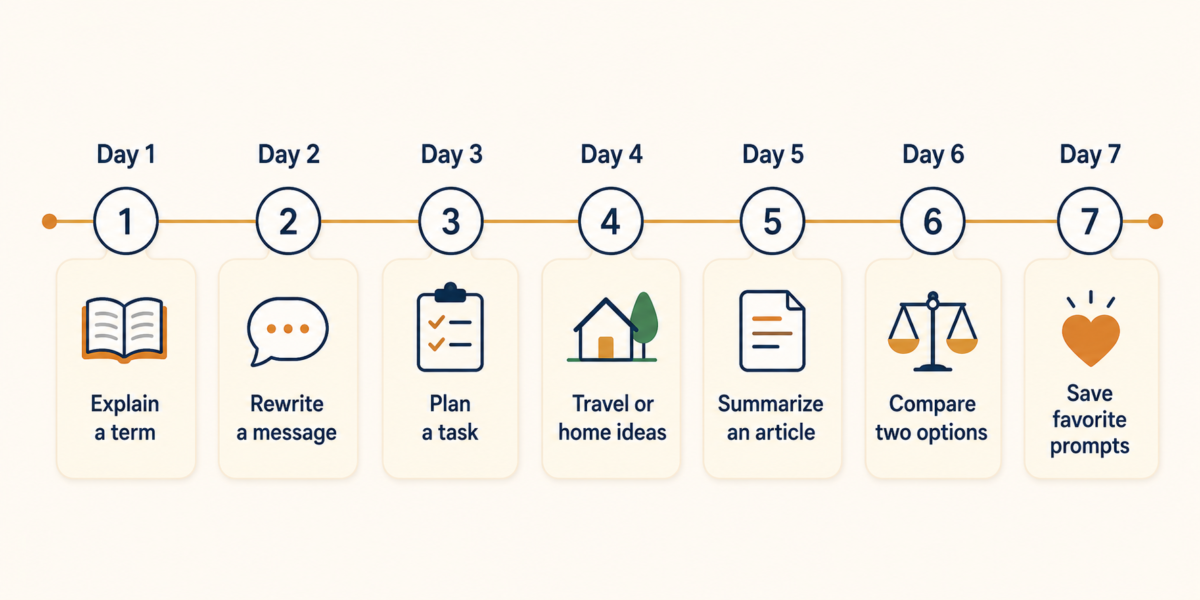 7-Day Ai Confidence Plan Infographic For Beginners Over 50