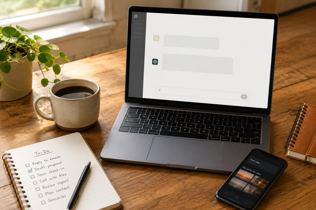 Everyday Ai Tools Used For Planning, Writing, And Organizing Daily Tasks