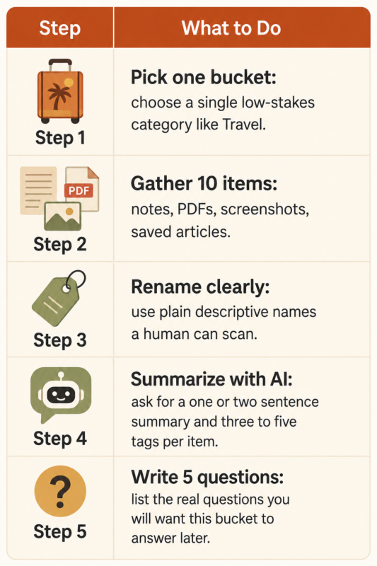 How To Build A Personal Knowledge Base With Ai After 40 3 Table Outlining The 30-Minute Starter Workflow For How To Build A Personal Knowledge Base With Ai
