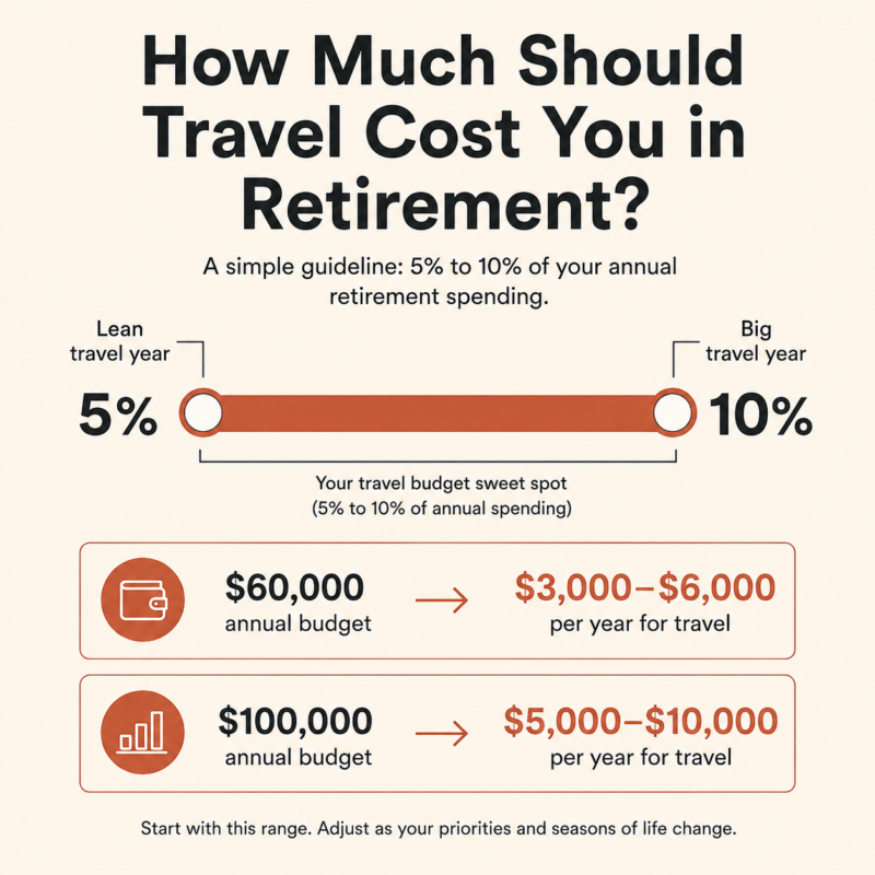 Infographic Showing The 5 To 10 Percent Travel Spending Guideline As A Share Of Retirement Income