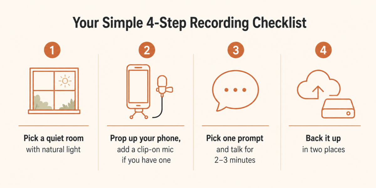How To Create A Legacy Video For Your Children 4 Weekend Checklist For Recording A Video Message For Your Children