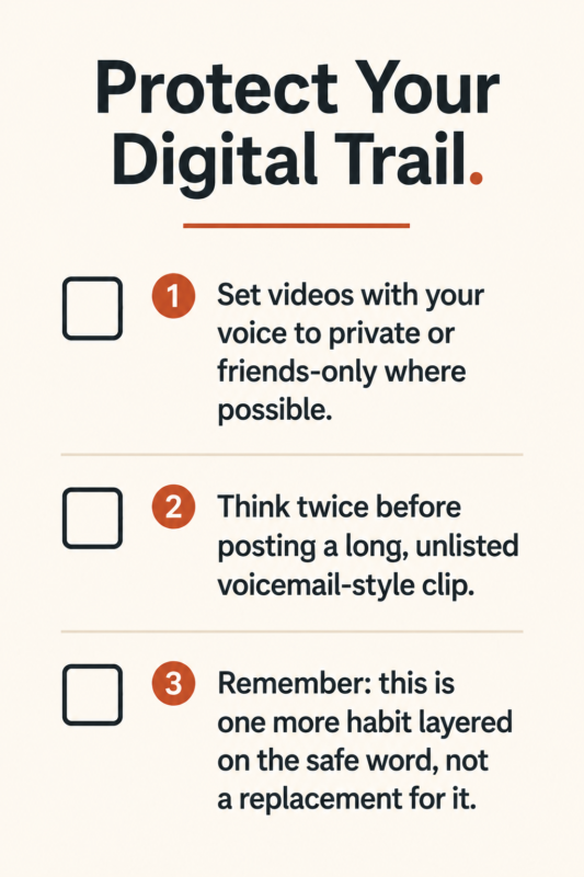How To Protect Your Family From Ai Voice Cloning Scams 5 Checklist For Protecting Your Digital Trail From Ai Voice Cloning Scams