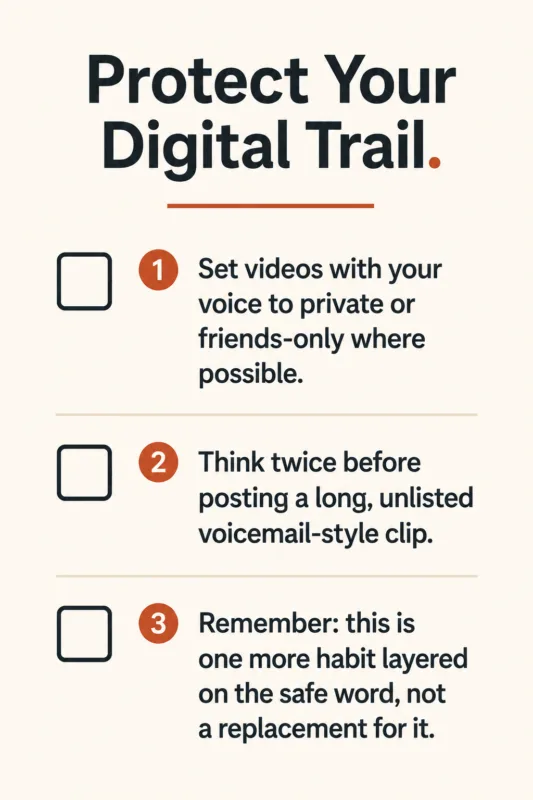 Checklist For Protecting Your Digital Trail From Ai Voice Cloning Scams