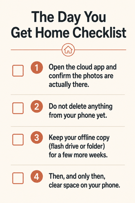 The Simple Photo Backup System Every Traveler Over 40 Needs 4 Checklist For Backing Up Travel Photos Safely The Day You Get Home From A Trip