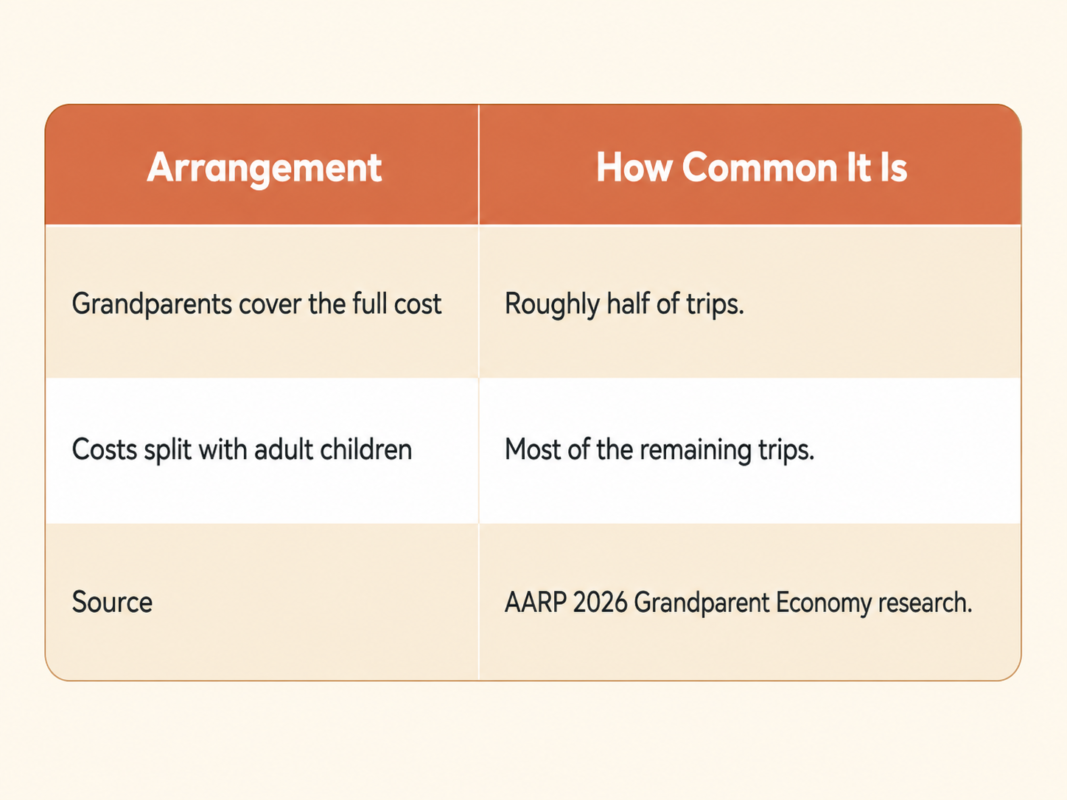 How To Use Ai To Plan A Multigenerational Family Trip 4 Table Showing Common Cost-Split Arrangements For Multigenerational Family Trips