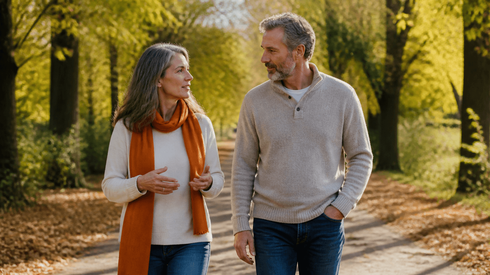Two Adults Sharing Specific Support During A Major Life Transition